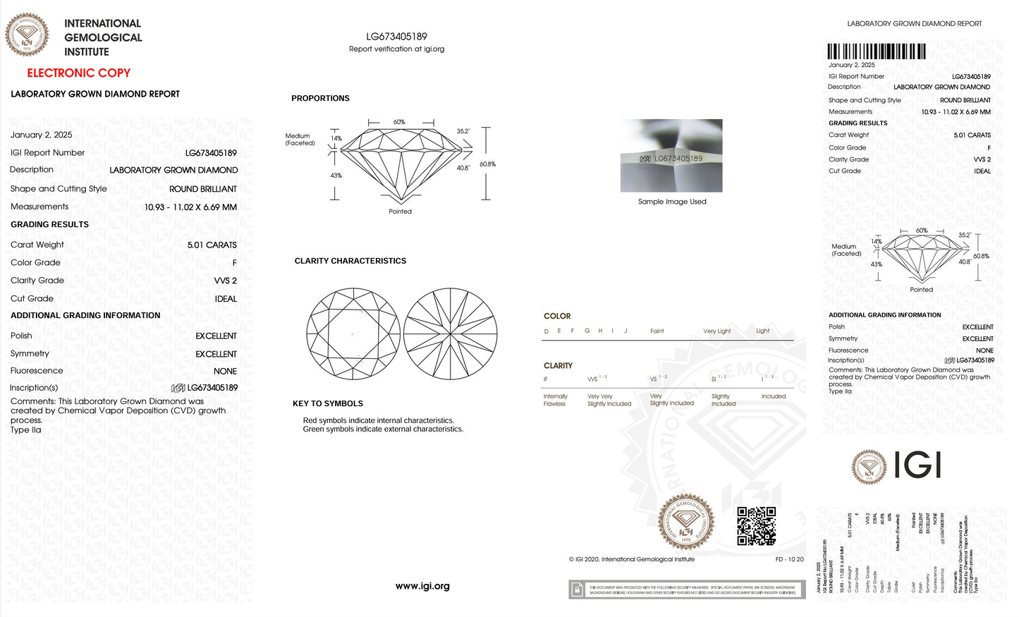 5 Carat Diamond Brilliant Round Diamond